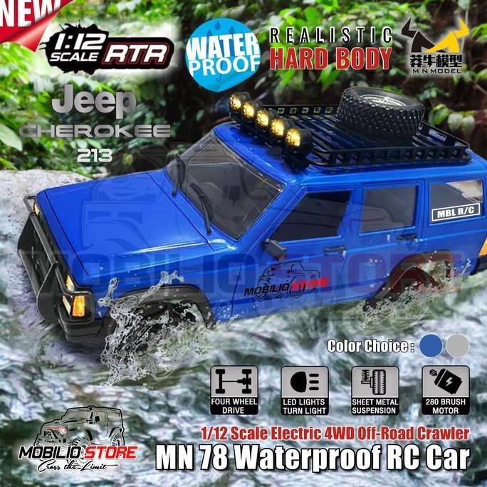 Rc Mn78 Waterproof Jeep Cherokee 213 1/12 Scale 4Wd Crawler Car Rtr