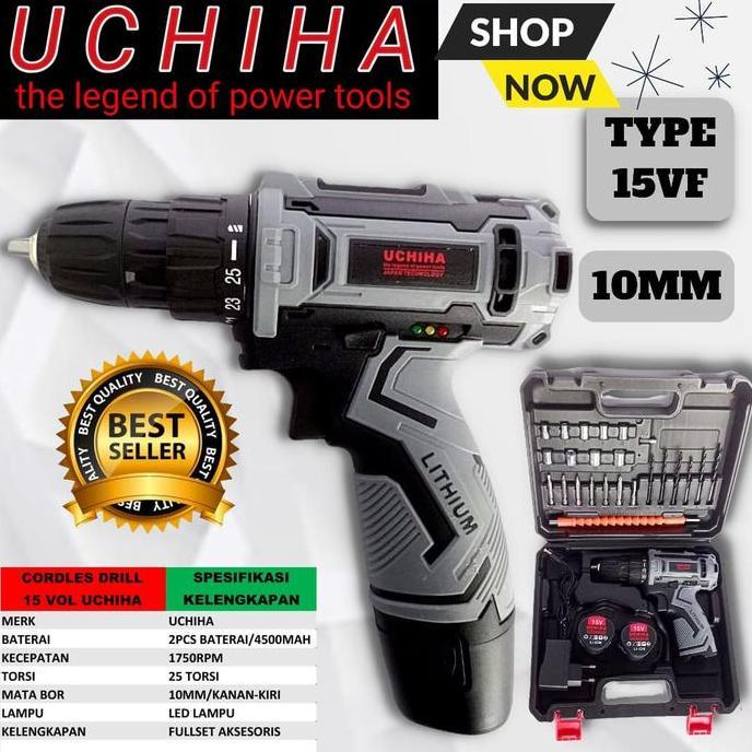 uchiha 15vf mesin bor baterai bor listrik baterai cas 2 baterai ori