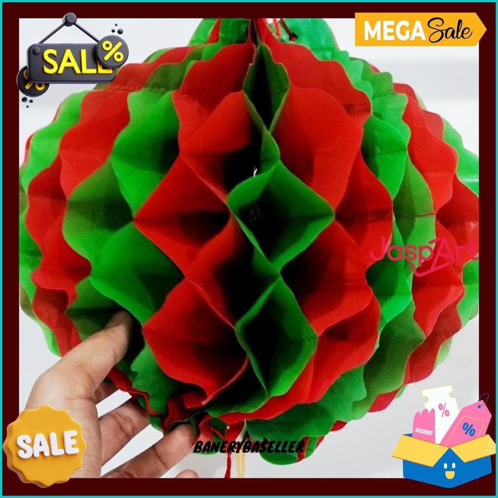 Lampion Lipat Natal Lampion Tawon Natal Edition Lampion Hijau Merah Lampion Honeycomb Natal Termurah