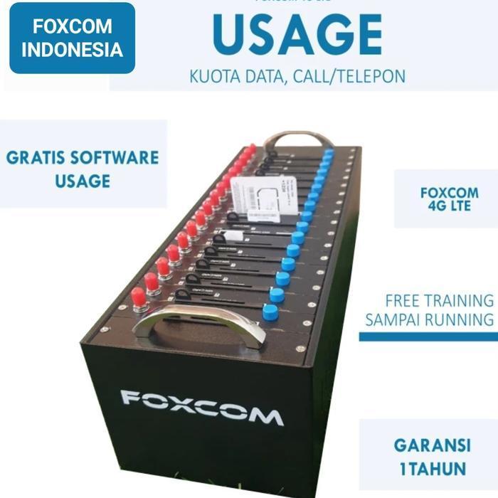 Modem Foxcom 16 Port 4G Usage Used Data Kuota Internet 16Sim Sekaligus New Best Quality 100% Origina