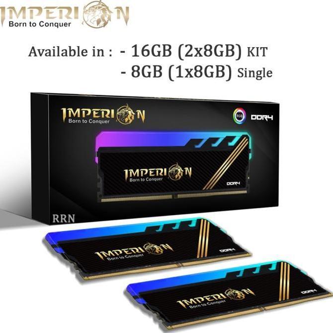 Ram Imperion Rgb Ddr4 8Gb (1X8Gb) 2666Mhz Kit Ram Pc Rgb Gaming Resmi