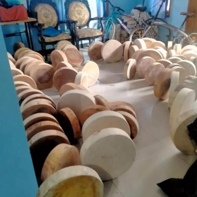 New- 50 CM Talenan kayu asem asli/Talenan bulat/Talenan daging/Talenan kayu