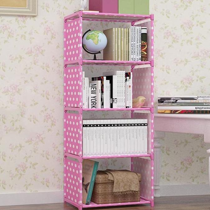 Grocery Store Y Rak Buku Rak Penyimpanan 4 Tingkat Tahan Air Dan Mudah Dibersihkan Rak Buku Sederhan