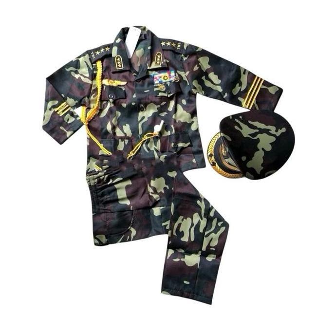 Baju Seragam Profesi Anak ABRI , TNI  / Baju Seragam Karnaval TK SD SMP ( COWOK  )  MERK KIJANG ORIG