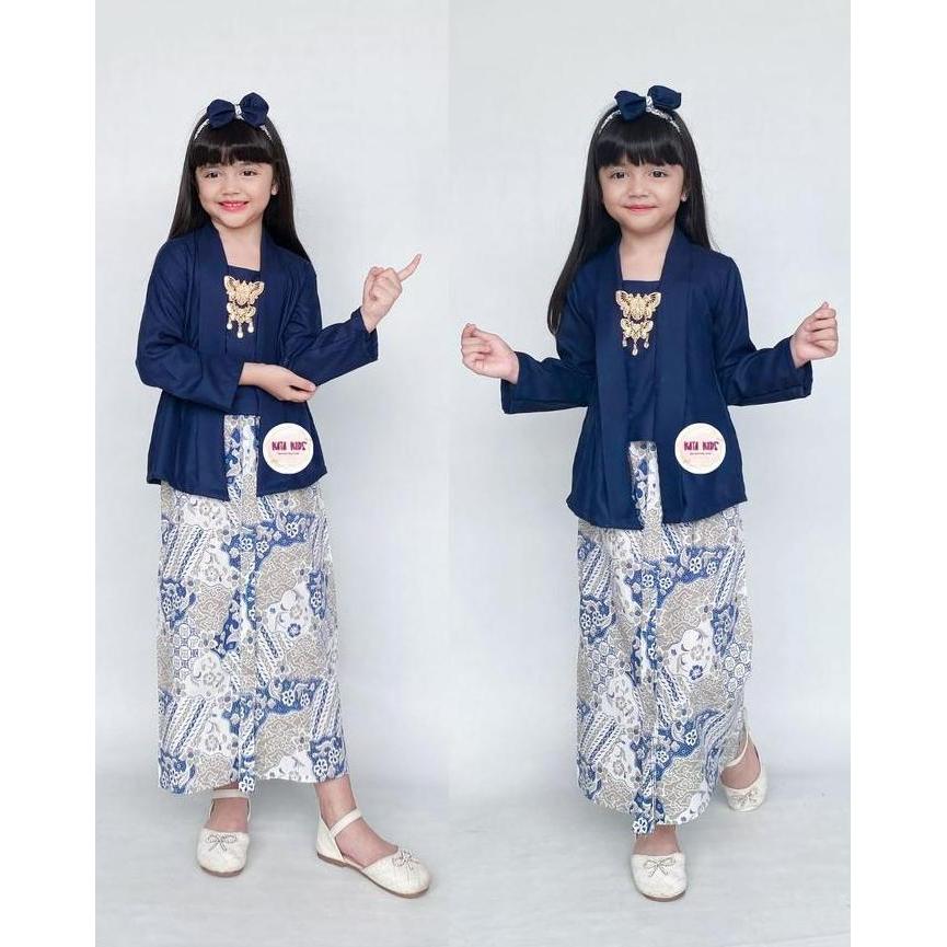 New- Kata Kids Kebaya Anak Kutubaru KATUN Panjang / Setelan Kebaya Anak