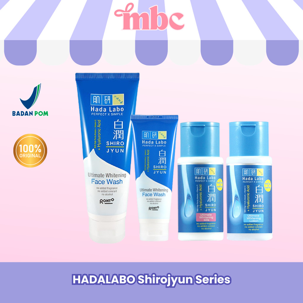 MBC Official - HADA LABO Shirojyun Series - Ultimate Whitening Face Wash Milk Lotion