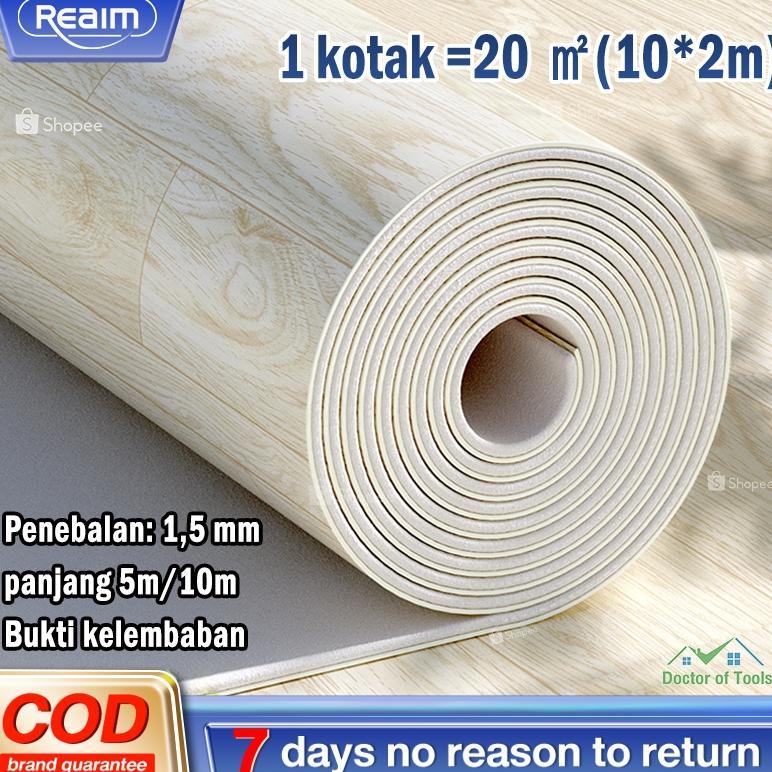 Reaim KARPET LANTAI VINYL gulungan TEBAL 1.5 MM Ukuran: 2M x 5M /10M /25M GULUNGAN STICKER LANTAI SE