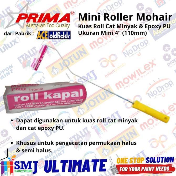 Kuas Roll Kapal (Mini Roller) Prima Mohair dari ACE Oldfields 110mm
