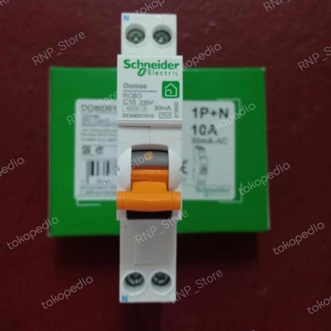 Promo Schneider ElCB / RCBO 1P+N 10a 16a 20a ELCB Slim Domae Diskon