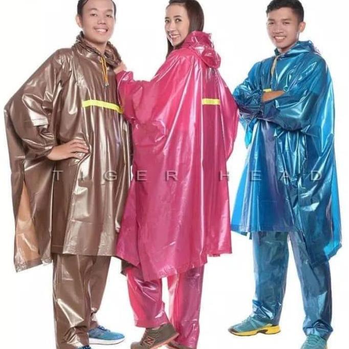 Jas Hujan Tiger Head Poncho Lengan Celana