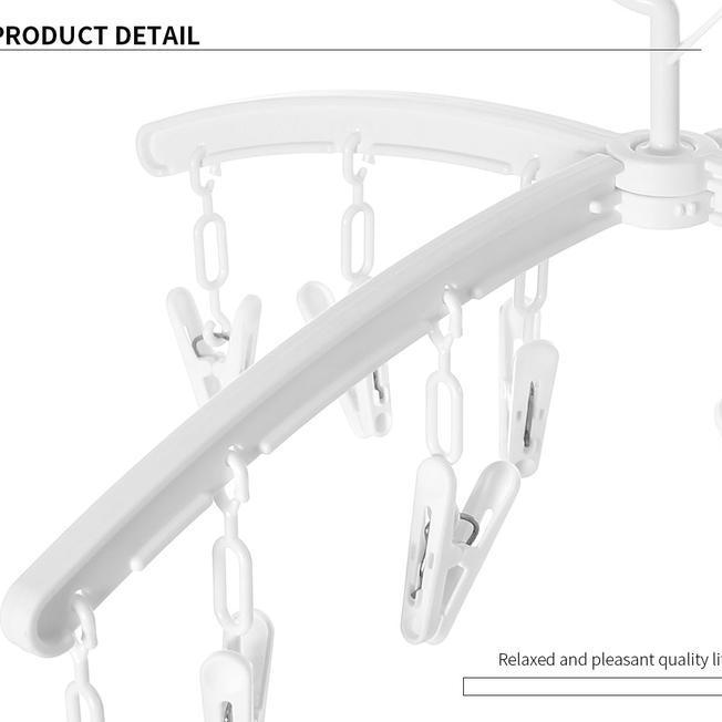 MINISO HANGER JEMURAN KAOS KAKI JEMURAN BAJU LIPAT KLIP PORTABLE