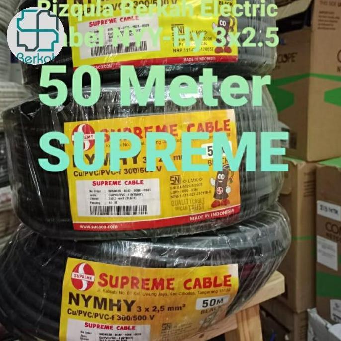 Promo Kabel NYY-HY 3x2.5 SUPREME 50 METER(Serabut)/Nyy-hy 3x2.5 SUPREME. Diskon