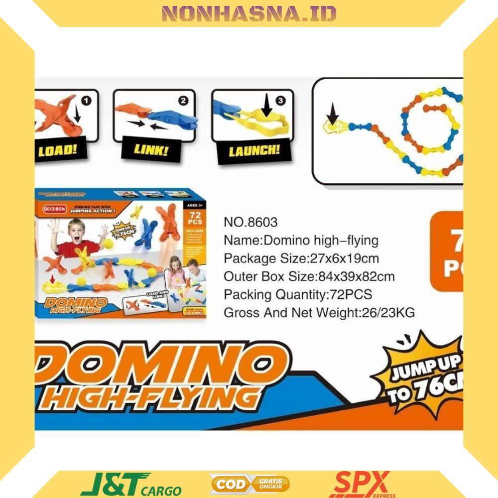 Termurah Mainan Anak DOMINO HIG-FLYING 72PCS 8603 Mainan Game Board Family Kid Mainan Anak - RO30-20