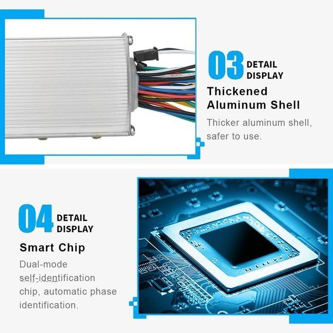 Controller sepeda listrik 36v 48v 350w bldc brushless kontroler 36v/48v selis universal 36volt 48vol