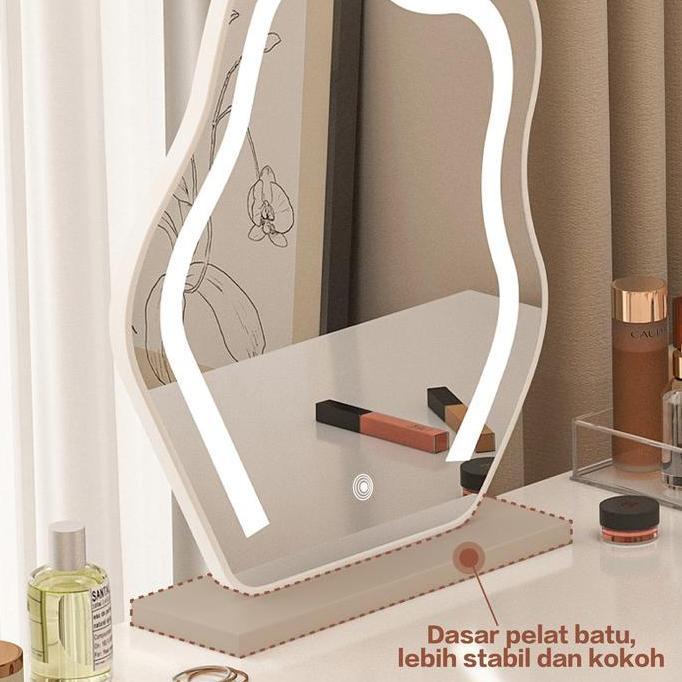 Etife Cermin Awan / Cermin Rias Meja Rias / Cermin Rias LED / Cermin Rias Duduk / Cermin Oval Pengin