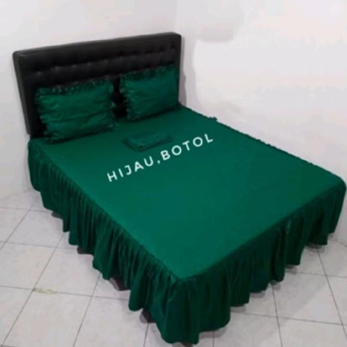 TERMURAH - PROMO Sprei Rumbai Sprei Rempel Polos Embos Tinggi 30cm