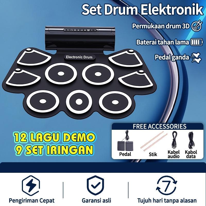 Set Usb Drum Elektronik/Drum Digital Elektronik Portabel /Set Drum Elektrik Silikon/Drum Elektronik 