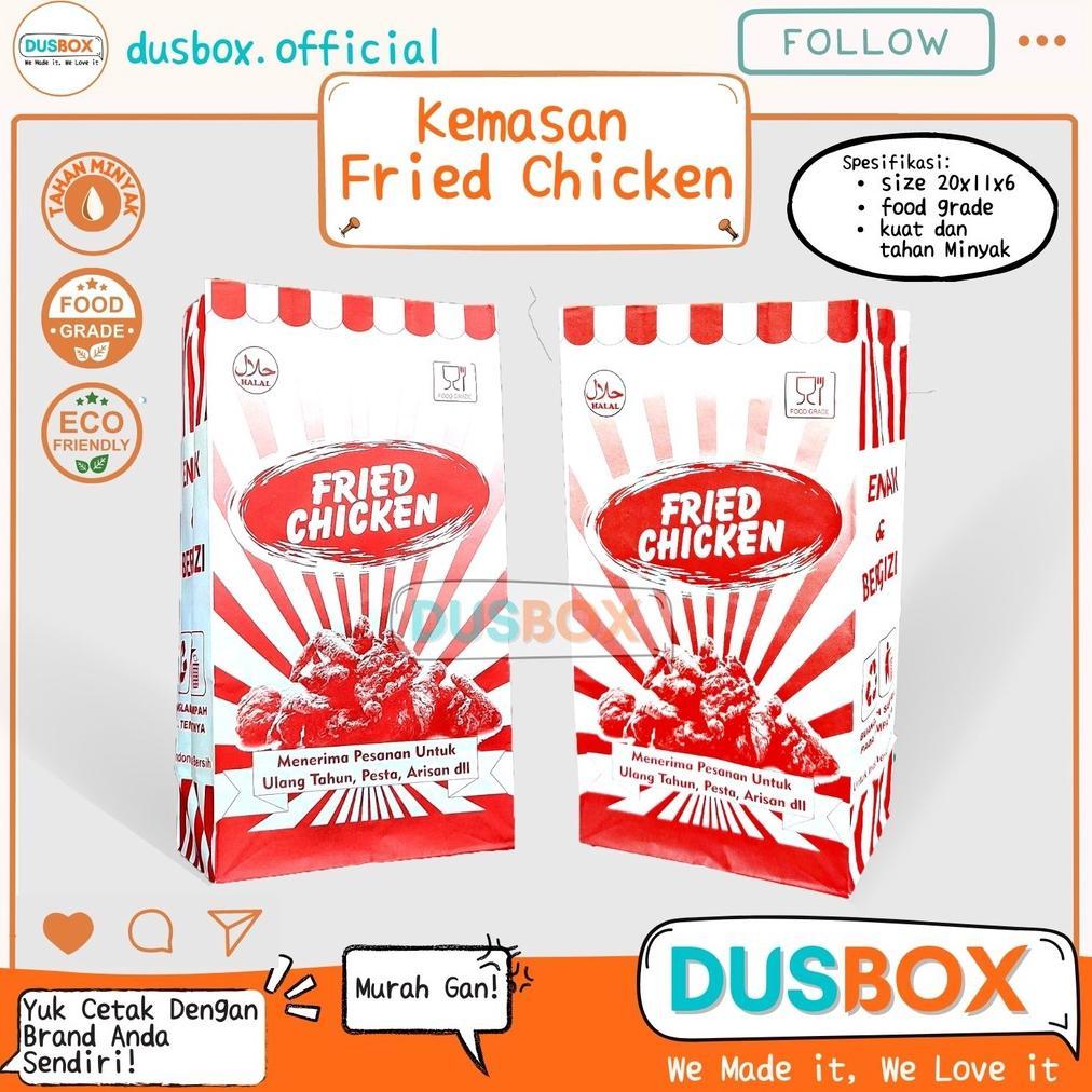 Kemasan Kertas Fried chicken / Kantong Fried Chicken / Kantong Kertas Fried Chicken / Bungkus Fried 