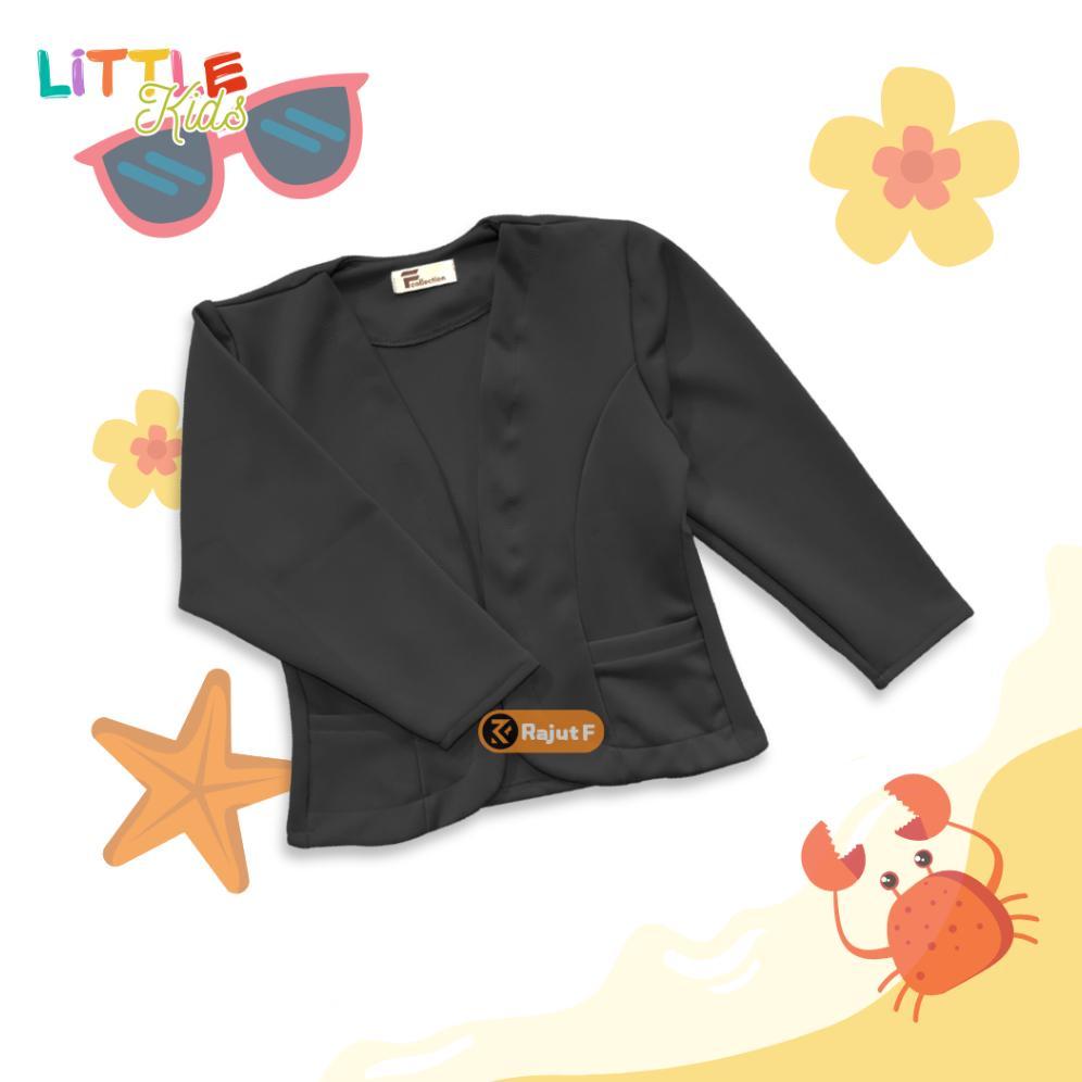 Birday Sale Blazer Anak Perempuan Bahan Scuba Premium Usia 1-5 Tahun Rajut F - Flash Sale