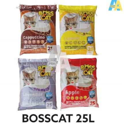 Pasir Kucing Boss Cat 25 liter Pasir Kucing Gumpal Wangi (Gojek)