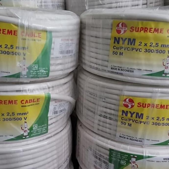 Promo Kabel Supreme 2x2.5 / NYM 2x2.5 Supreme @50 m KHUSUS GOSEND Diskon