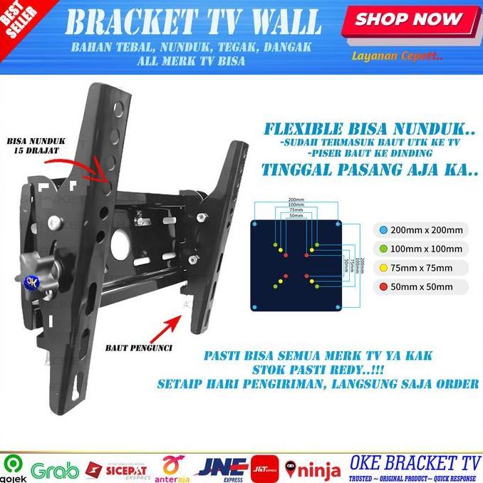 Brecket Bracket Tv Samsung Lg Cooca Tcl Dll 32 40 43Inc Inch