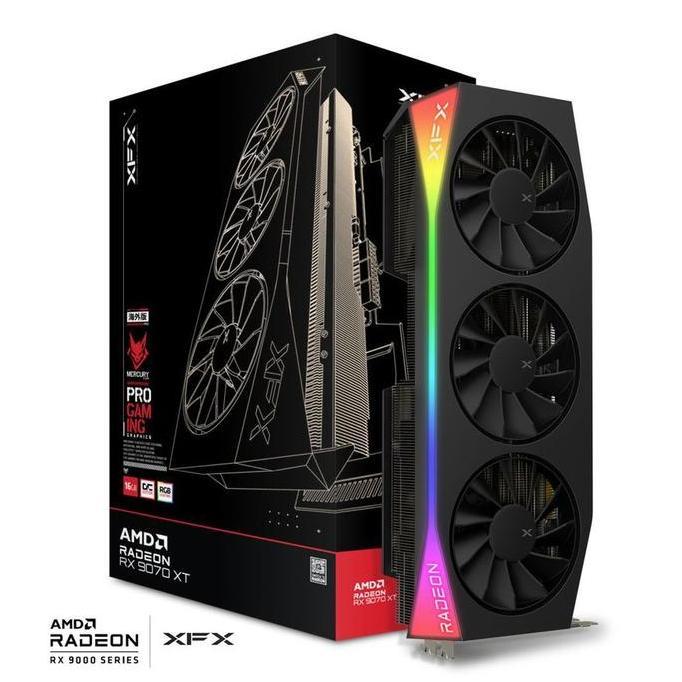 XFX Mercury AMD Radeon RX 9070XT OC Gaming Edition with RGG 16GB GDDR6