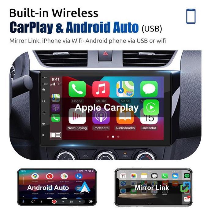 Promo Essgoo Head Unit Android 14 Mobil 4G+64G  7/9/10 Inch 2 Din Kontrol Suhu Cerdas Ips Layer Mobi