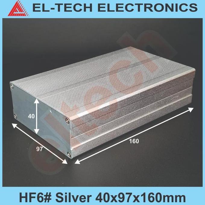 Box Aluminium HF6# Silver 40x97x160mm Electronic Instrument Project Alumunium Alminium Almunium Kota