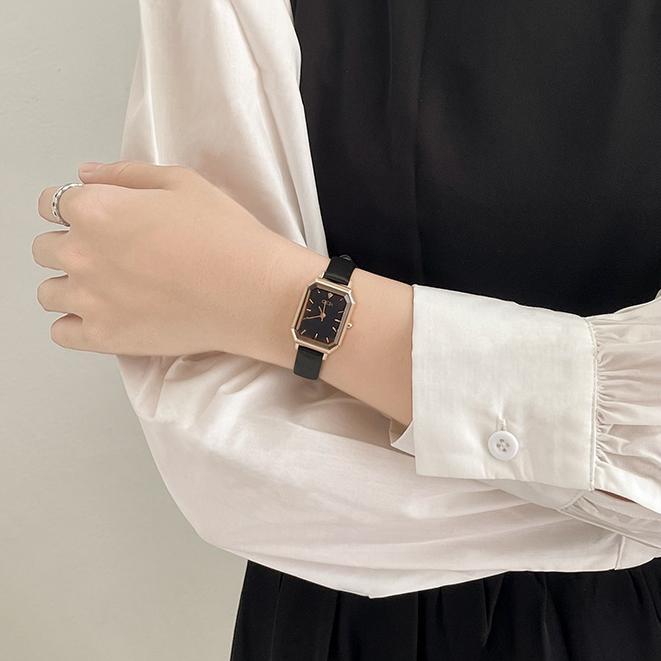 GEDI SELENA Jam Tangan Wanita Korea Strap LEATHER Analog Fashion Korea Jam Tangan