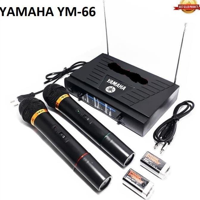 New- Yamaha YM-66 Mic Wireless Karaoke Microphone Tanpa Kabel