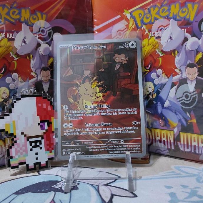 Meowth Tim Roket AR sv10s 154/138 - Pokemon TCG ID BEST SELLER