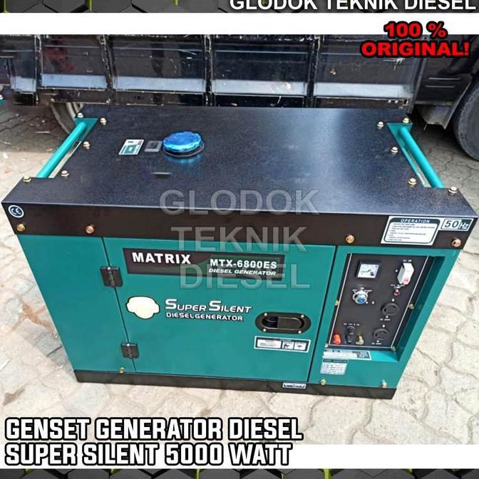 Terlaris Diesel Genset Silent 5000 Watt Generator Listrik Silent Solar 5 Kw