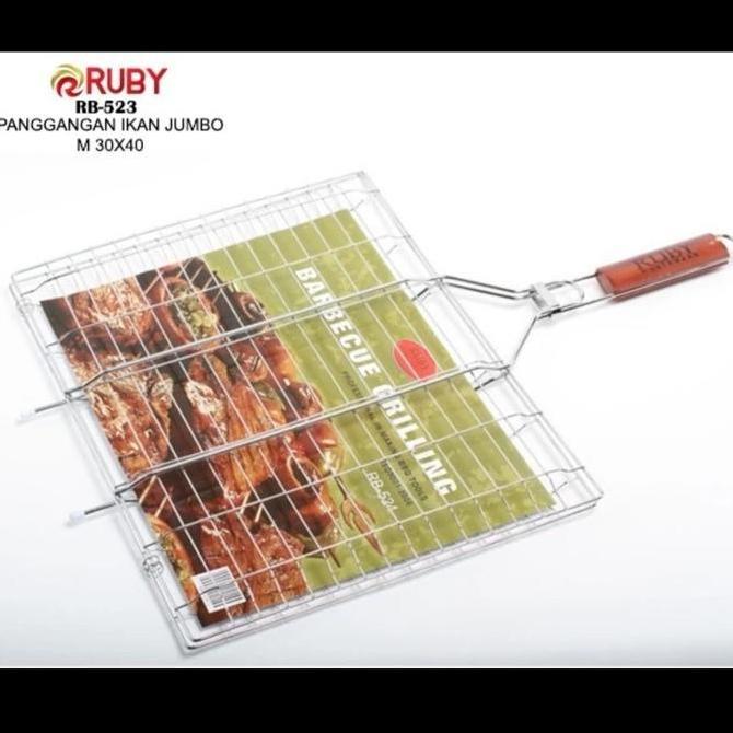 Ruby Panggangan Ikan Stainless Jepit Panggangan Ikan Tebal