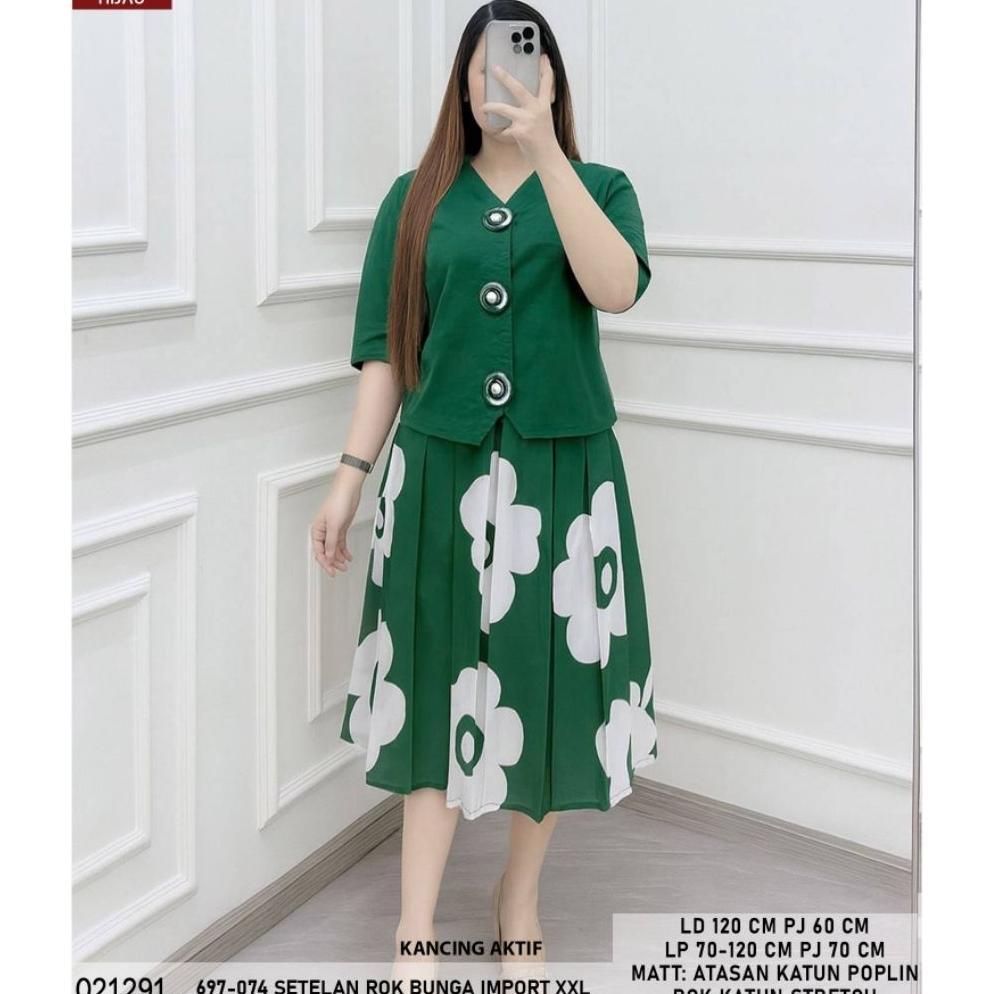 711-054 SETELAN ROK BUNGA IMPORT YANG LAGI VIRAL