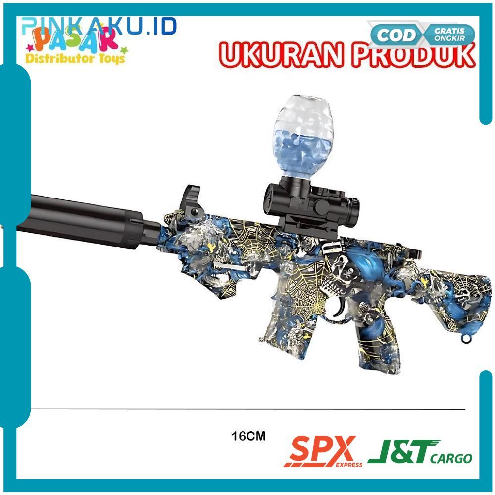 Cuci Gudang Mainan Anak D-6650/WH82-4 M416 GEL BLASTER Mainan Tembakan Bal Elektrik M416 Lampu Akses