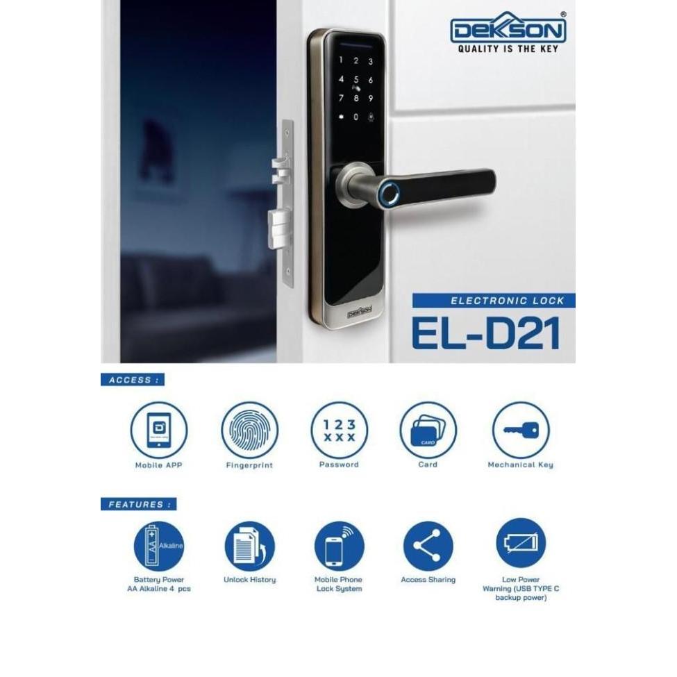 ELECTRONIC LOCK DEKKSON EL D21 Black / Kunci digital smart lock DEKSON