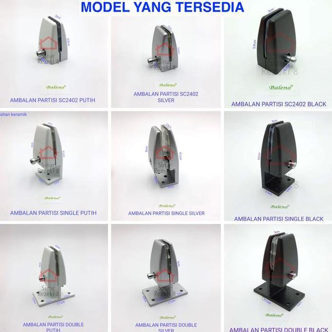 Bracket Ambalan Penyekat Partisi Penjepit Sekat Kayu Meja DOUBLE BLACK