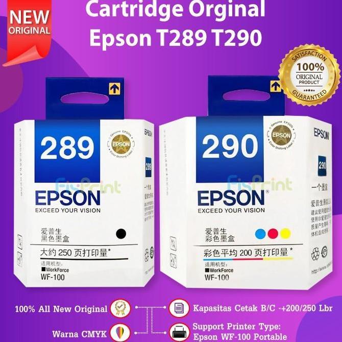 Cartridge Tinta Epson 289 T289 Bla Printer Workforce Wf100 Wf100