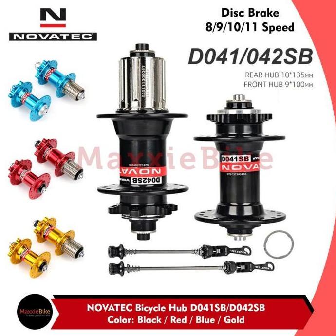 Hub FreeHub Novatec 32 Hole Six Bolt Sealed Bearing Jangkrik5 Warna