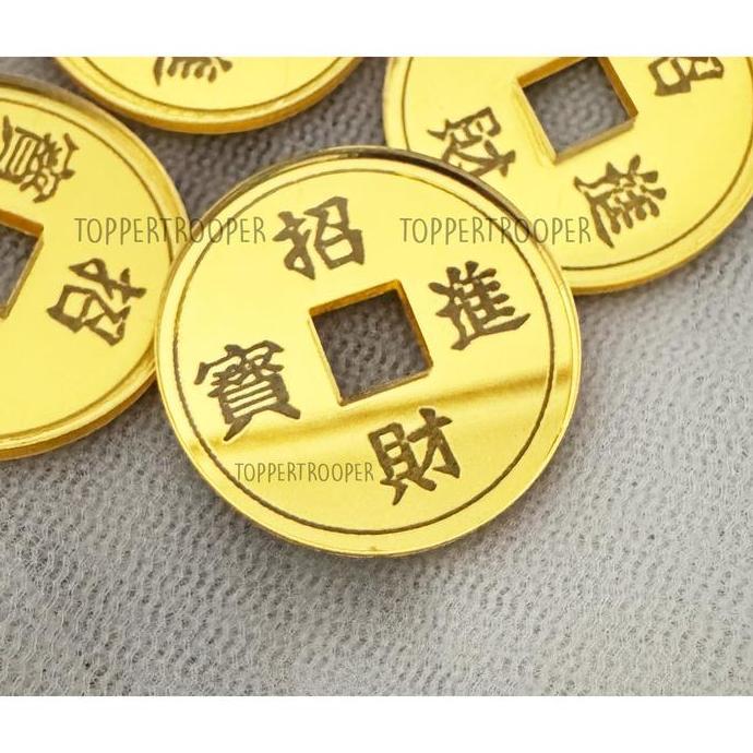Dekorasi Hiasan Imlek Koin Emas Pajangan Uang Koin Emas Kecil Hiasan Uang Imlek | Imlek CNY Replika 