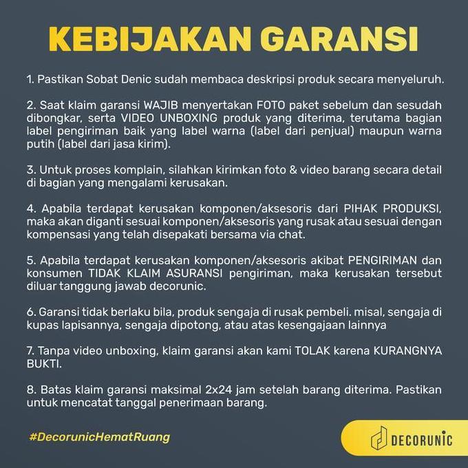 Decorunic Meja Belajar Minimalis / Lemari Rak Buku Laci Kayu Jati