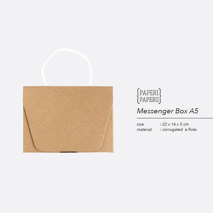 Messenger Box A5 - Boks Hampers Souvenir Buku / Baju / Alat Tulis