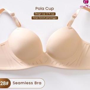 NEW CHELYNE BH SEAMLESS B128 PUSH-UP BRA 3/4 CUP - BRA PREMIUM BREATHABLE ORI