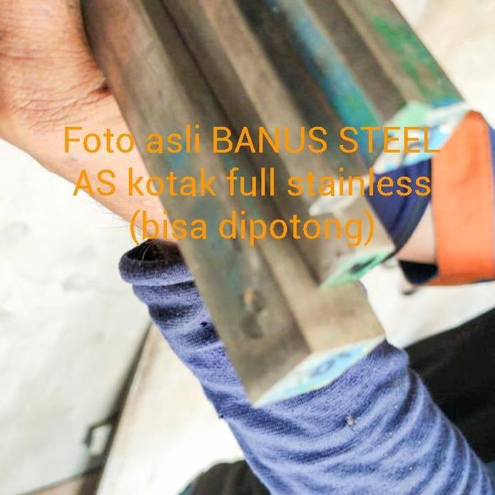 AS kotak stainless 12 mm x 12 mm x 6 meter full stainless 12 x 12 mm
