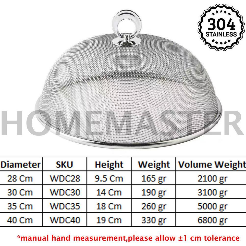 Tudung Saji Kawat Stainless Penutup Makanan Jaring Anti