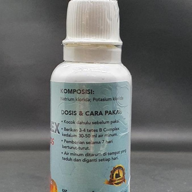 VITAMIN B COMPLEX 30 ML UNTUK BURUNG B KOMPLEK