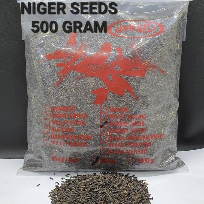 NIGERSEEDS 500 GRAM BIJIAN UNTUK PAKAN BURUNG KENARI FINCH LOVEBIRD