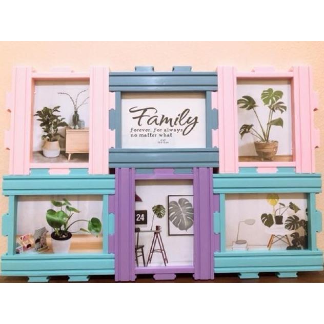 bingkai FOTO 6 FRAME / PHOTO FRAME Plastik bingkai family murah