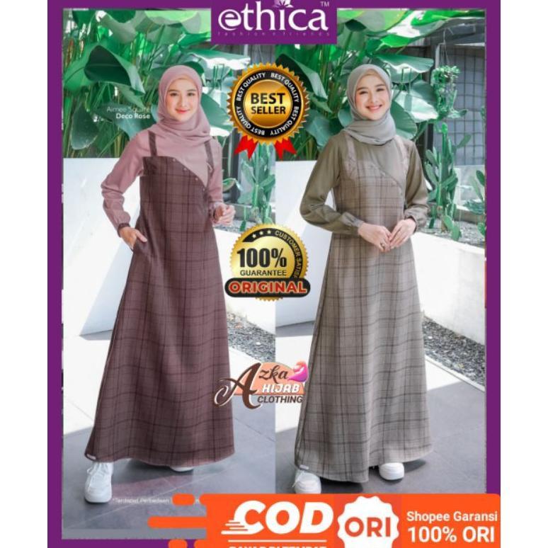 DRESS GAMIS ETHICA AYUMI 397 TERBARU ORIGINAL / GAMIS SIMPLE ELEGAN / GAMIS REMAJA KEKINIAN / GAMIS 